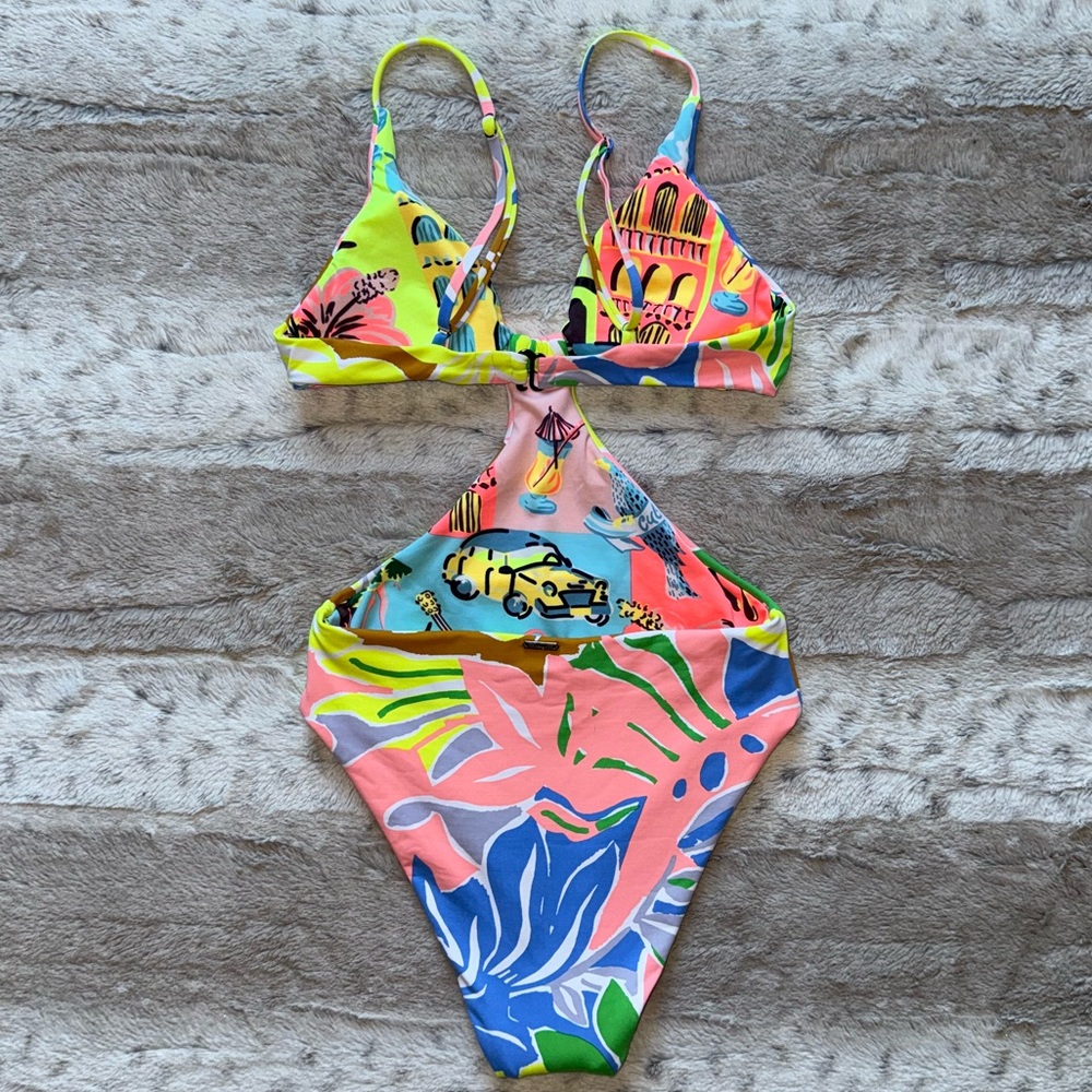 NEW🌸MAAJI Selvatik Mimi Reversible Trikini Cheeky Cut One Piece Swimsuit Size S - Picture 7 of 15